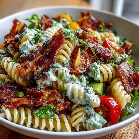 BLT Pasta Salad Bacon Avocado