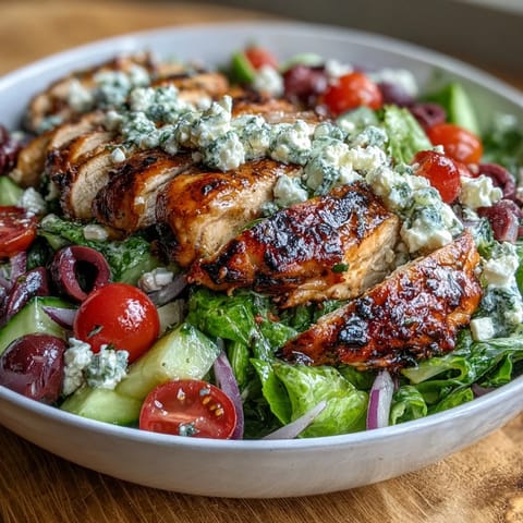 Greek Salad Bowl with Grilled Chicken: a vibrant, healthy lunch featuring juicy chicken over crisp greens, tomatoes, and feta.