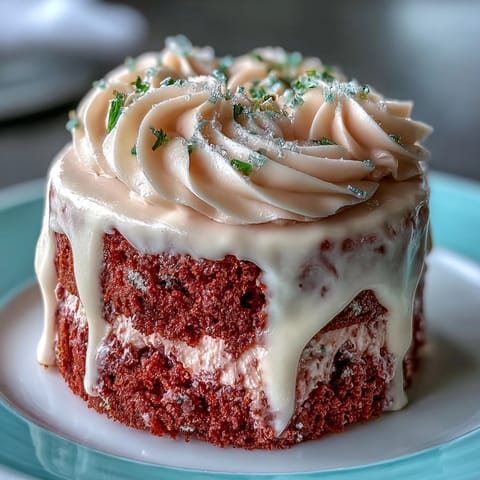 Bridal Shower Rosé Velvet Cake: blush pink frosting with elegant cascading gold drip.