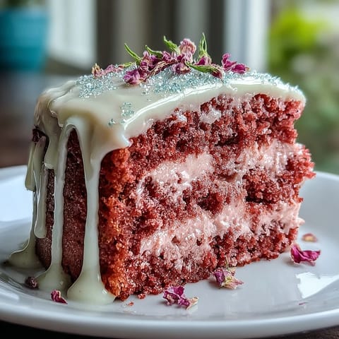 Bridal Shower Rosé Velvet Cake with elegant gold drip, perfect for celebrations.