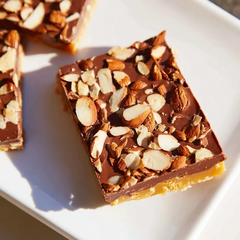 Buttery, golden brown English toffee offering the perfect contrasting textures of sweet and crunchy.