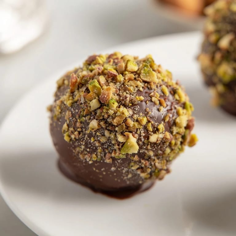 Velvety smooth chocolate truffles, some dusted with cocoa, perfect for a special occasion.