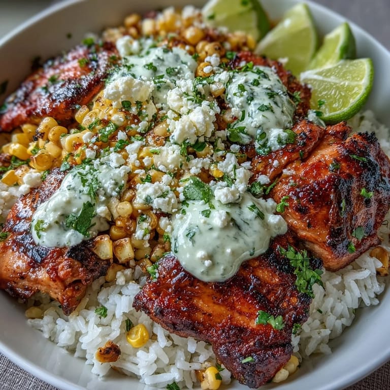 Served warm in ceramic bowls, inspired by Mexican street corn flavors for a satisfying, gluten-free weeknight dinner.
