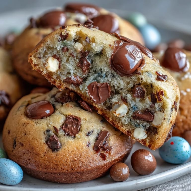 Chewy Easter cookies loaded with Cadbury Mini Eggs and chocolate chips, perfect for spring celebrations.