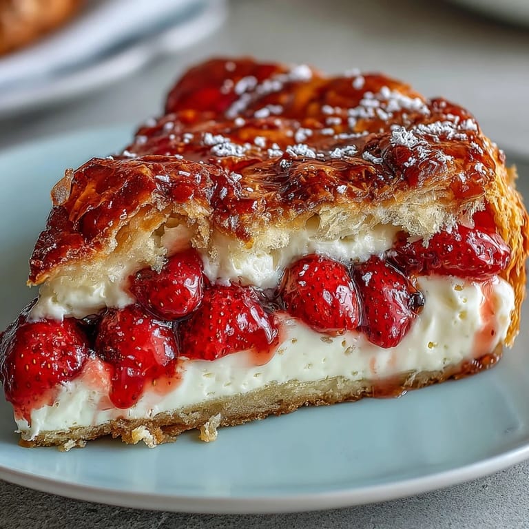 Easy Fresh Strawberry Galette with Frangipane: Flaky pastry encases sweet strawberries and fragrant almond frangipane, creating an irresistible French-inspired treat.