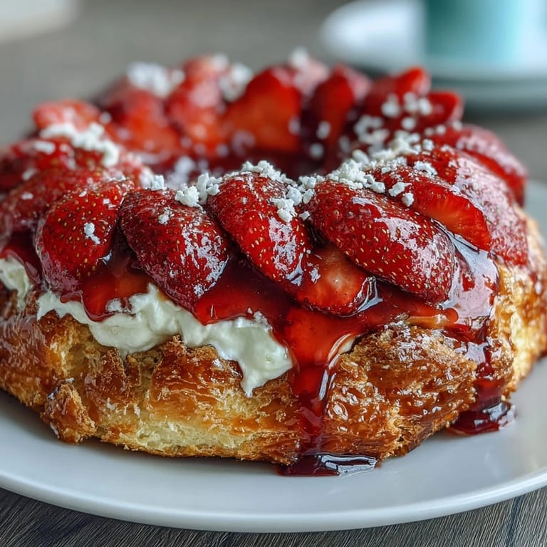 Fresh Strawberry Galette with Frangipane: Vibrant red berries atop creamy almond filling, wrapped in a crisp, buttery crust for a stunning dessert centerpiece.
