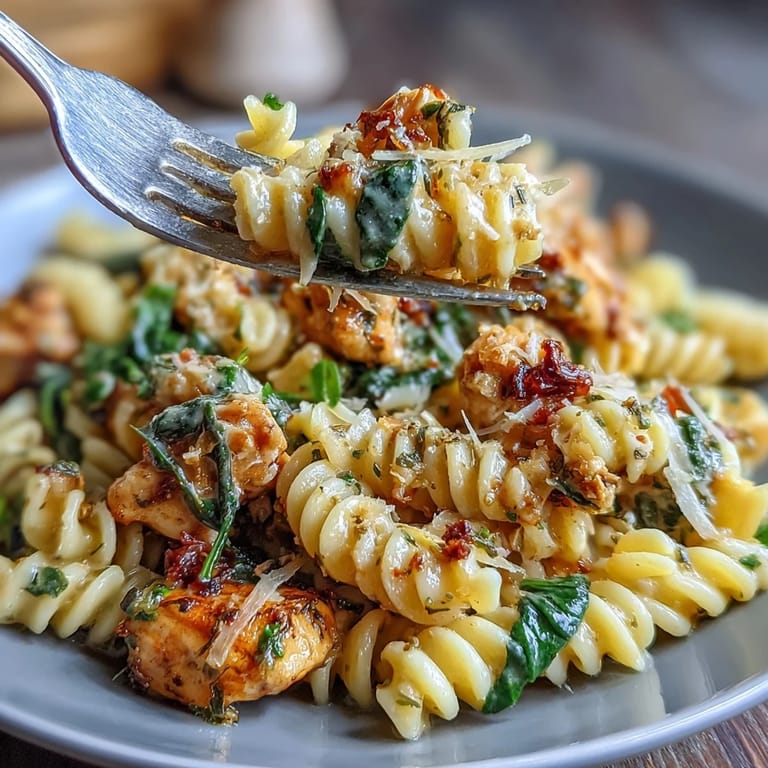 Creamy lemon orzo with juicy chicken, wilted spinach, and a hint of chili flakes for a comforting meal.
