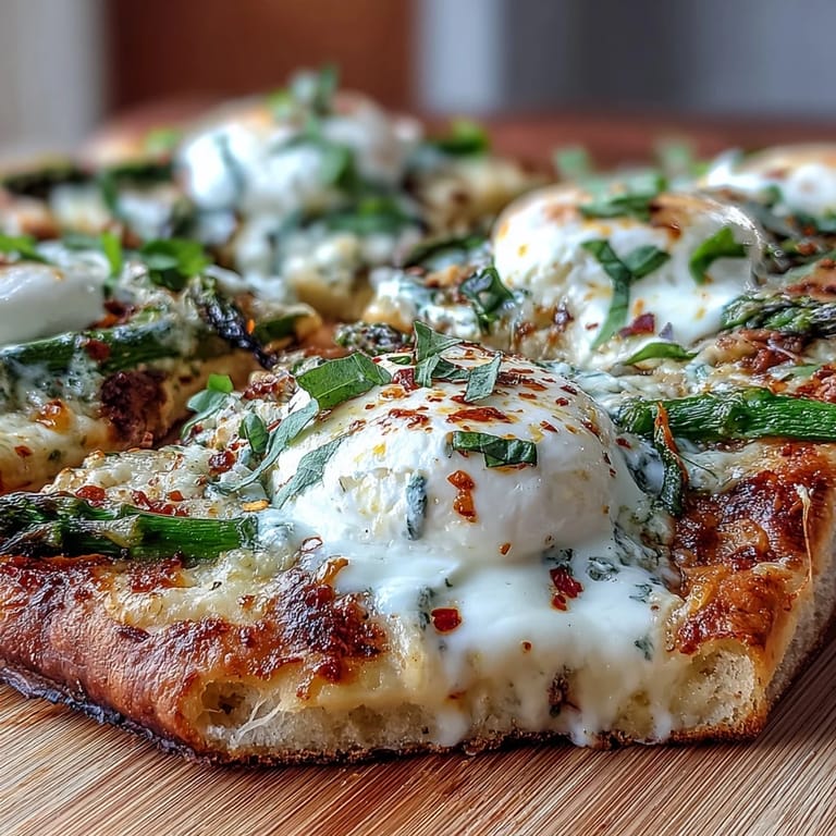 Experience this easy Roasted Asparagus Flatbread, a warm, cheesy, and bright Italian-inspired delight.
