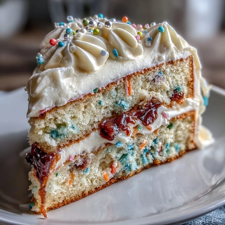 Decadent Class of 2026 Confetti Cake, a sprinkle-filled dream with bubbly frosting.